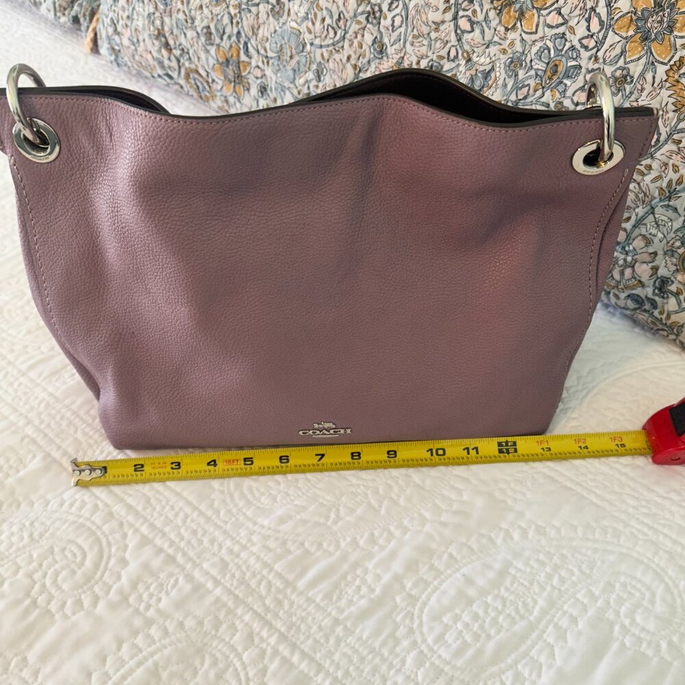 Coach Clarkson Hobo Lavender Pebbled Leather Bag - Picture 8 of 16